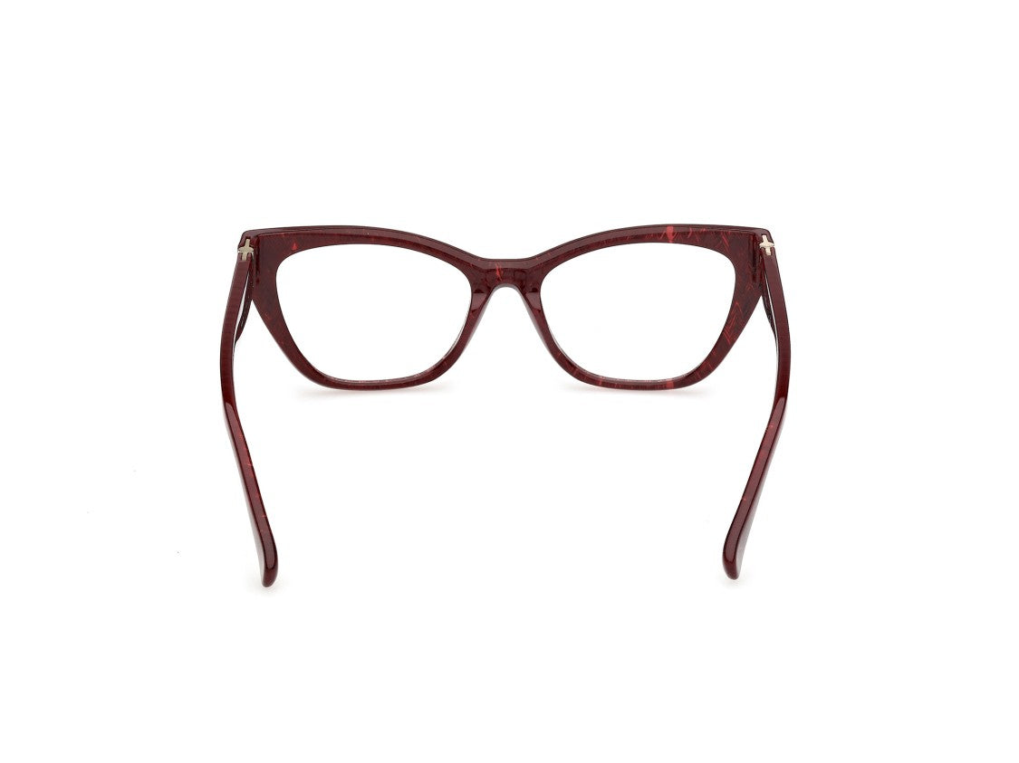 Max Mara Marbled Burgundy Mm5228 Oversized Cat-Eye Sunglasses