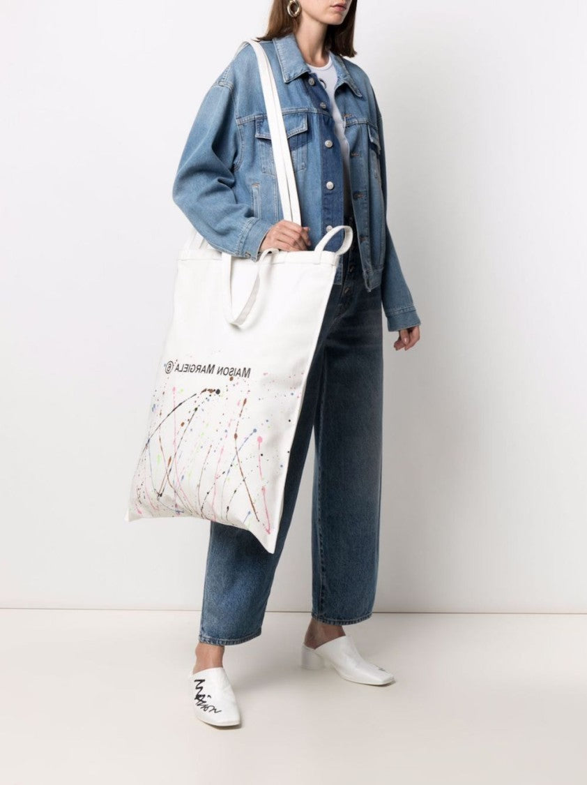 Maison Margiela Mm6 Oversize Logo Tote Bag