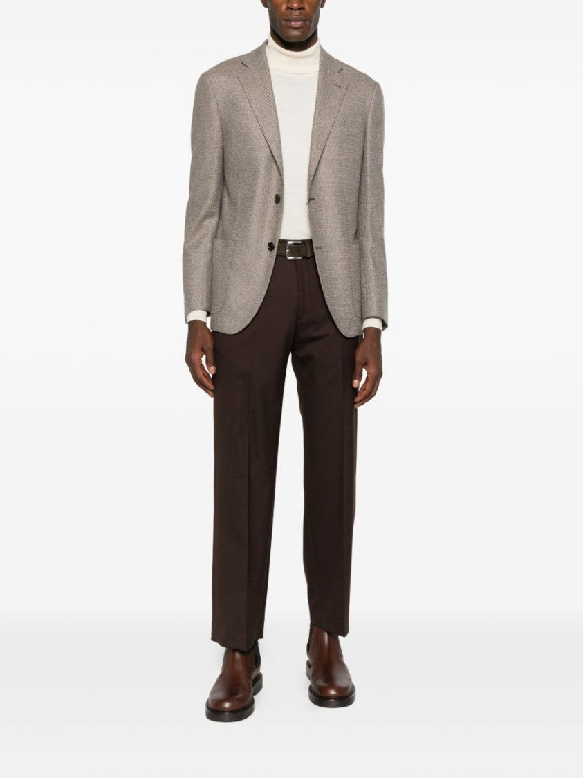 Corneliani Tailored Brown Blazer With Classic Design