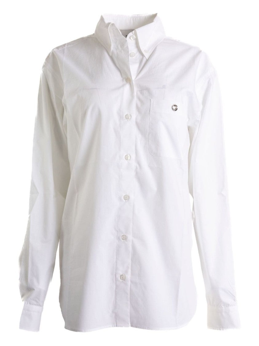 Coperni White Button Long Sleeve Patch Shirt