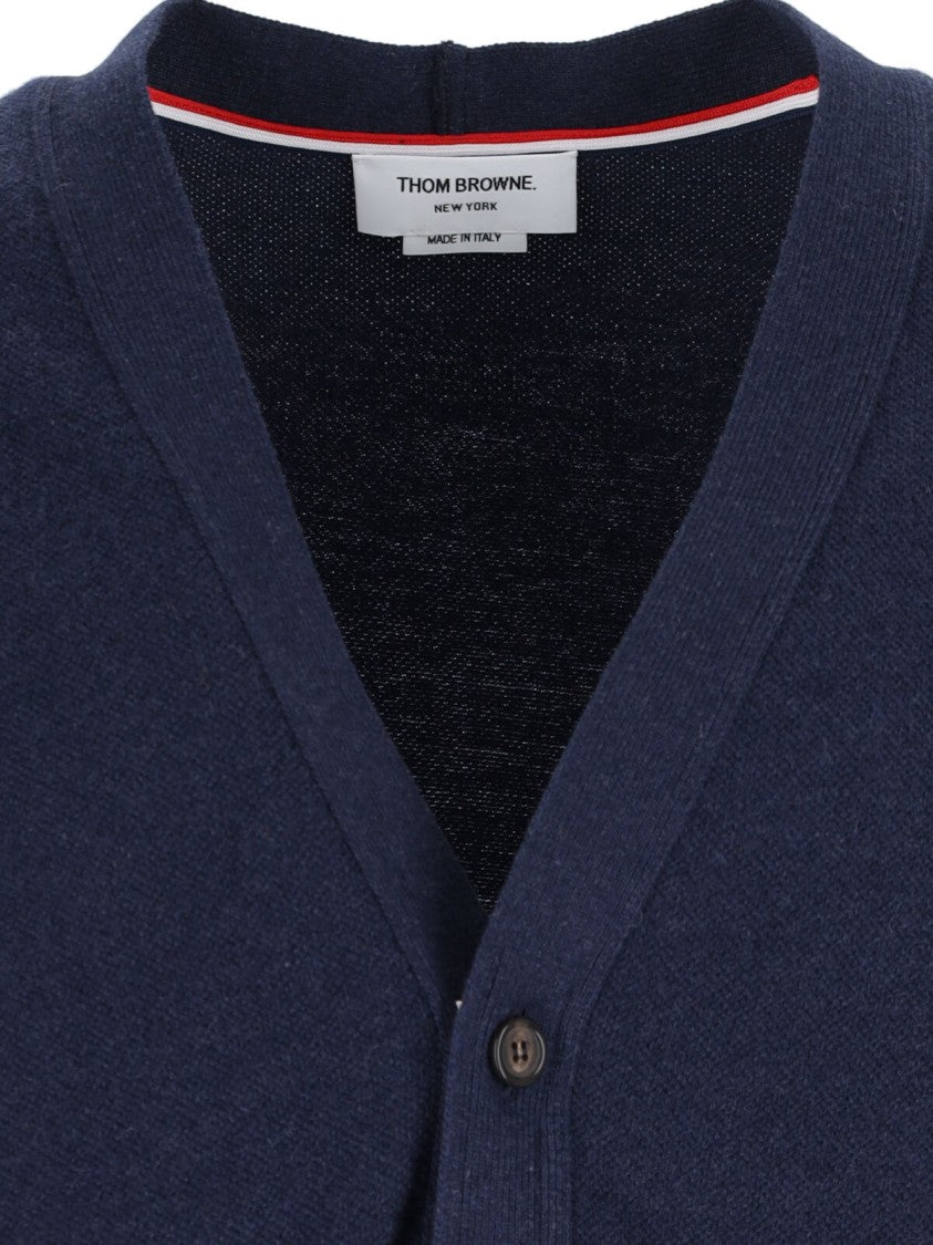 Thom Browne Loopback 4-Bar Cardigan – Navy