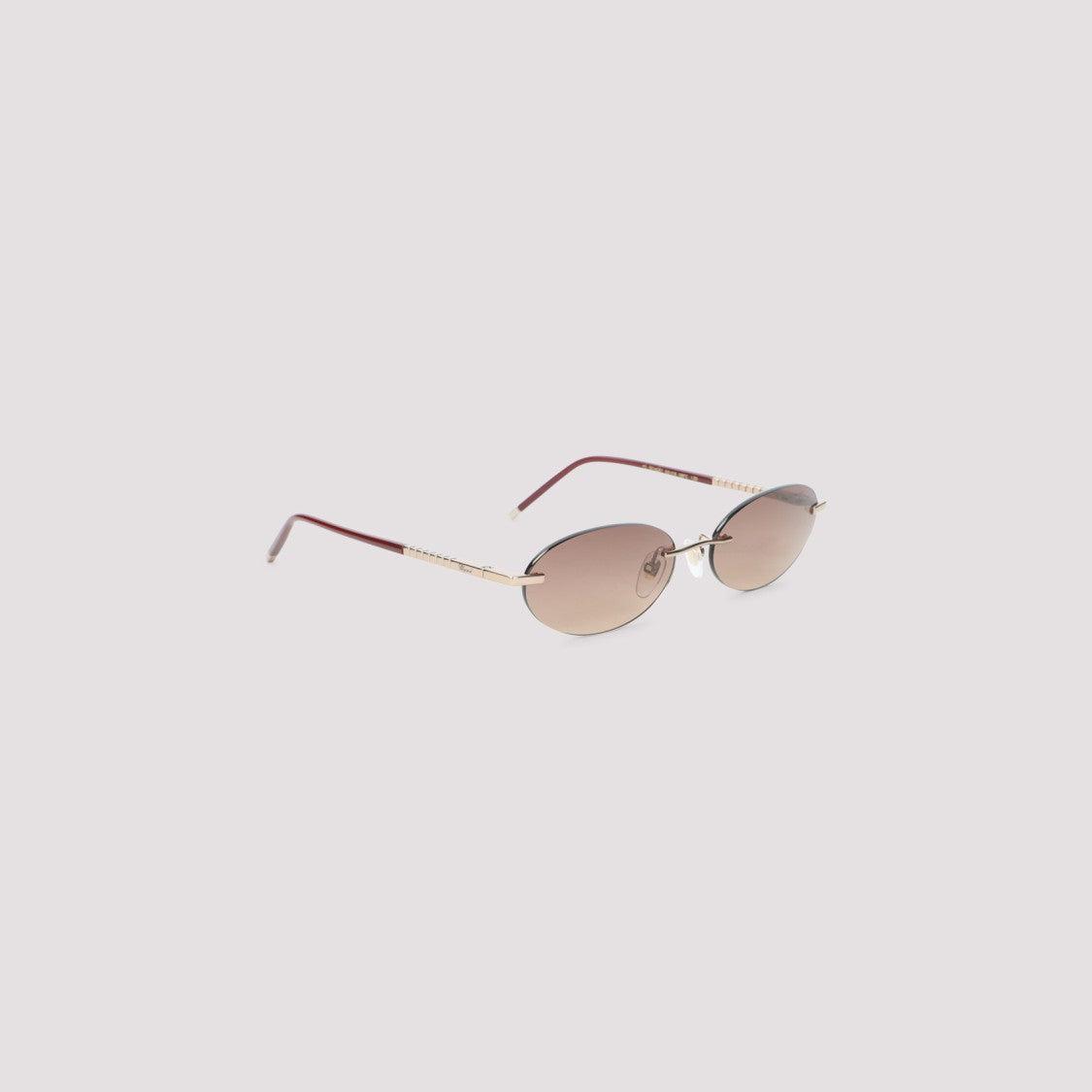 Chopard Gradient-Tinted Oval Sunglasses With Metal Accents
