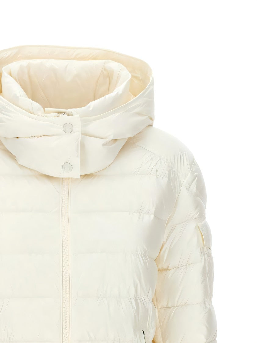 Moncler Quilted Down Coat With Detachable Hood