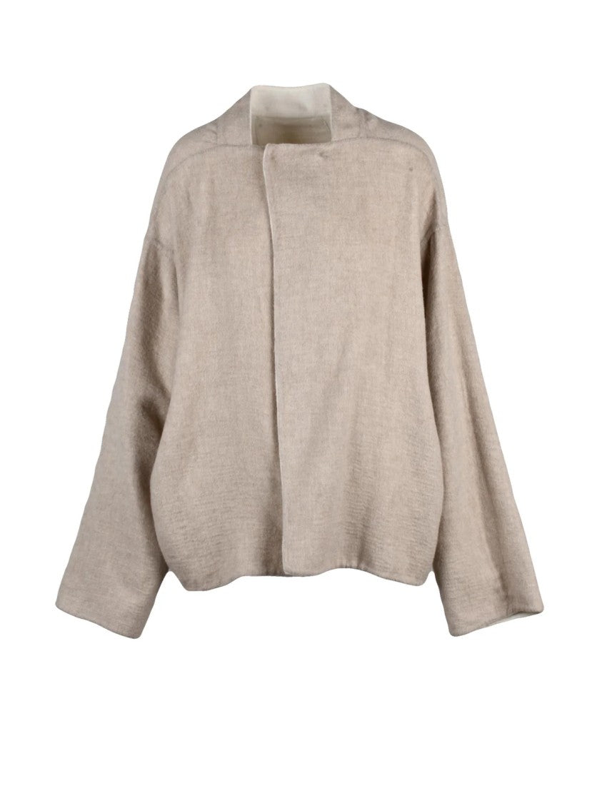 Rick Owens Boxy Unlined Island Jacket In Baby Camel Blend