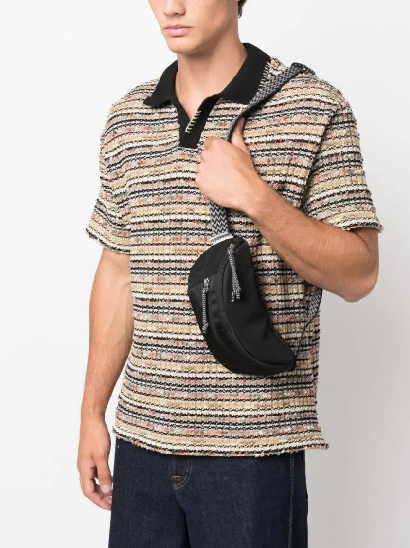 Lanvin Black Small Waist Bag Curb Nylon Bag