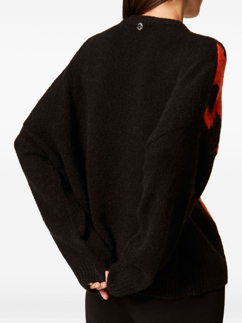 Twin-Set Knit Sweaters With Ribbed Cuffs And Cable Knit Details