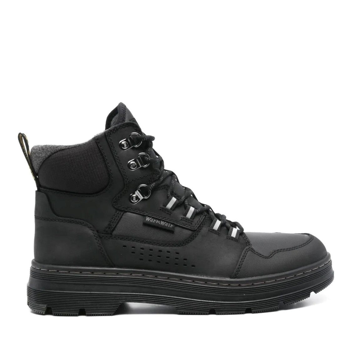Dr. Martens Black Rilla Perforated Padded Collar Ankle Boots