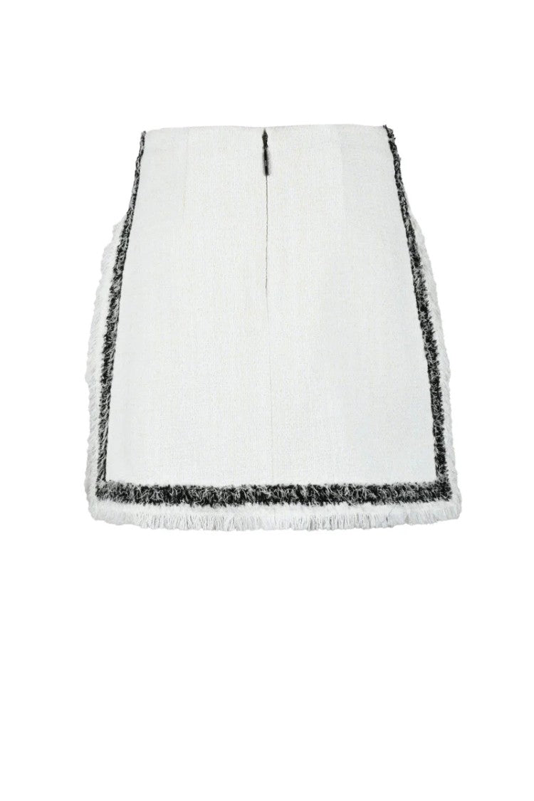 Msgm Mini Skirt Zip - White