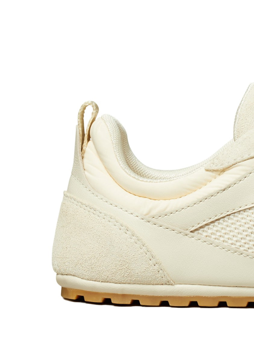 Tory Burch Minimalist Low-Profile Sneakers With Suede And Leather Panels