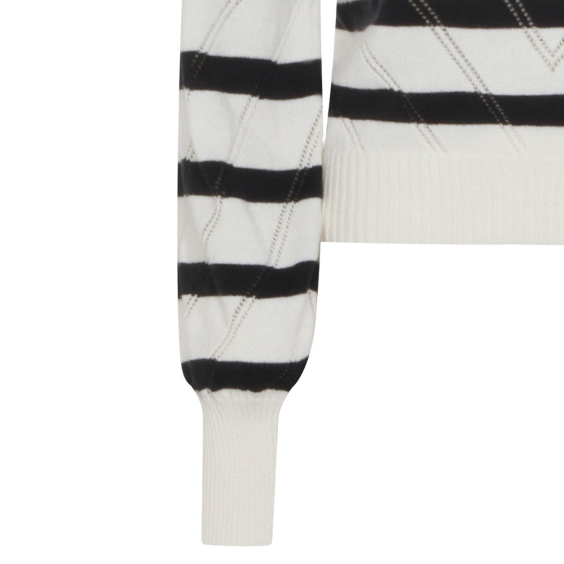 Twin-Set Lightweight Knit Sweater With Chevron Stripes