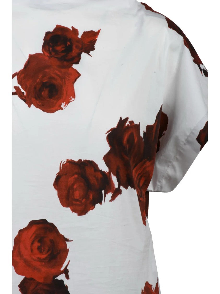 Liviana Conti Stretch Blouse - White/Red