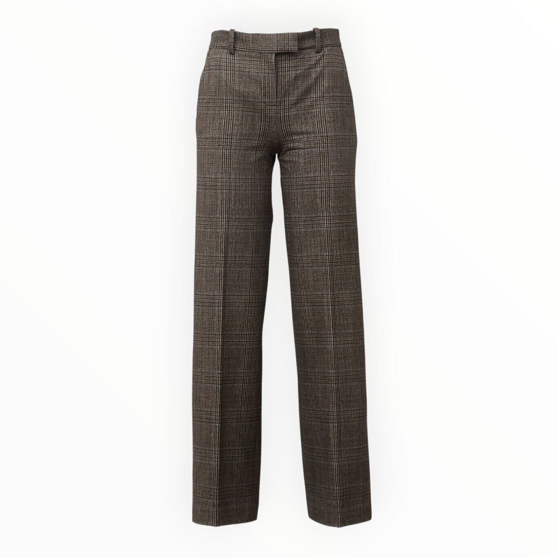 Circolo 1901 Masculine Checked Straight-Leg Pants