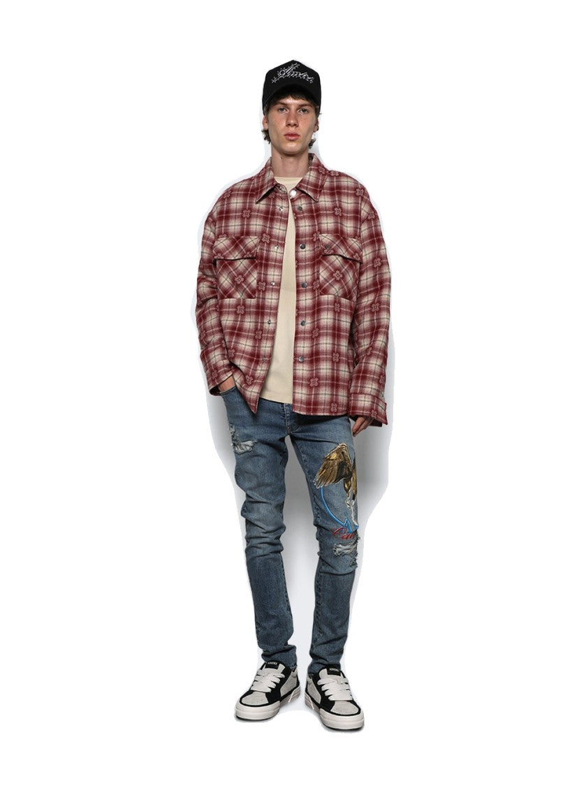 Amiri Padded Overshirt Deep Red