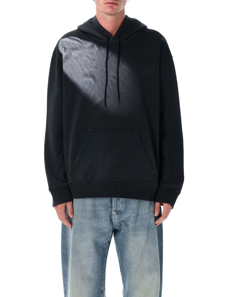 Mm6 By Maison Margiela Mm6 Cotton Hoodie With Tonal Numeric Logo