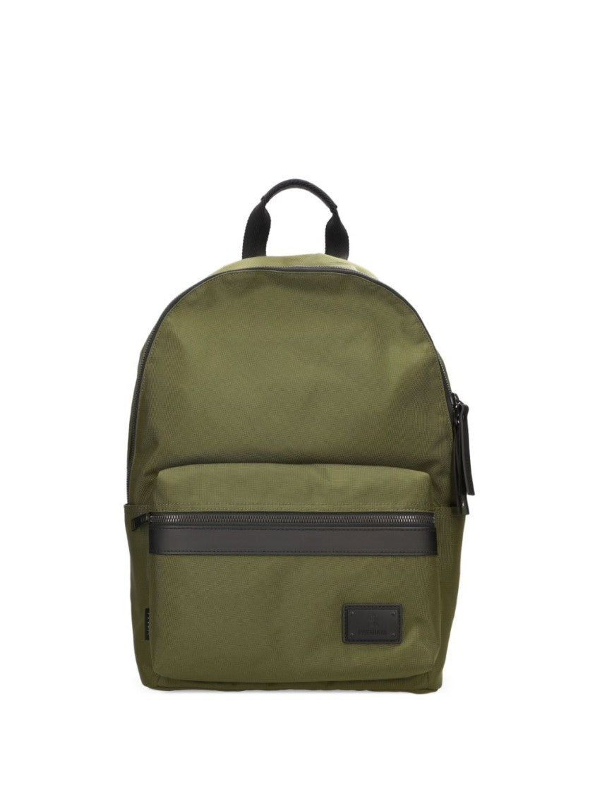 Premiata Structured Olive Green Nylon Backpack
