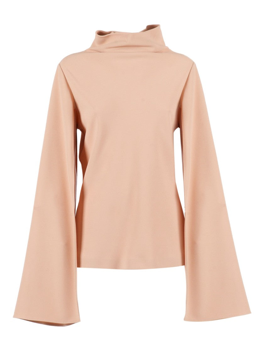 Alberta Ferretti Long-Sleeved Button-Down Shirt With Classic Collar And Subtle Sheen