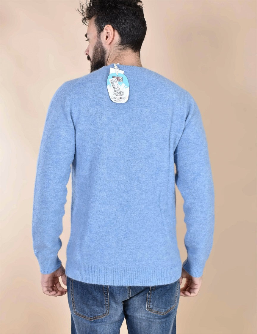 Mc2 Saint Barth Heron Alpaca Napoli Sweater With Fuzzy Detailing