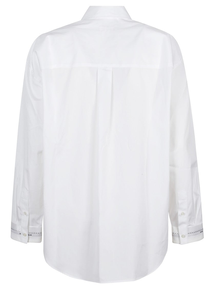 Msgm Button-Down Regular Cut Shirt With Minimalist Design