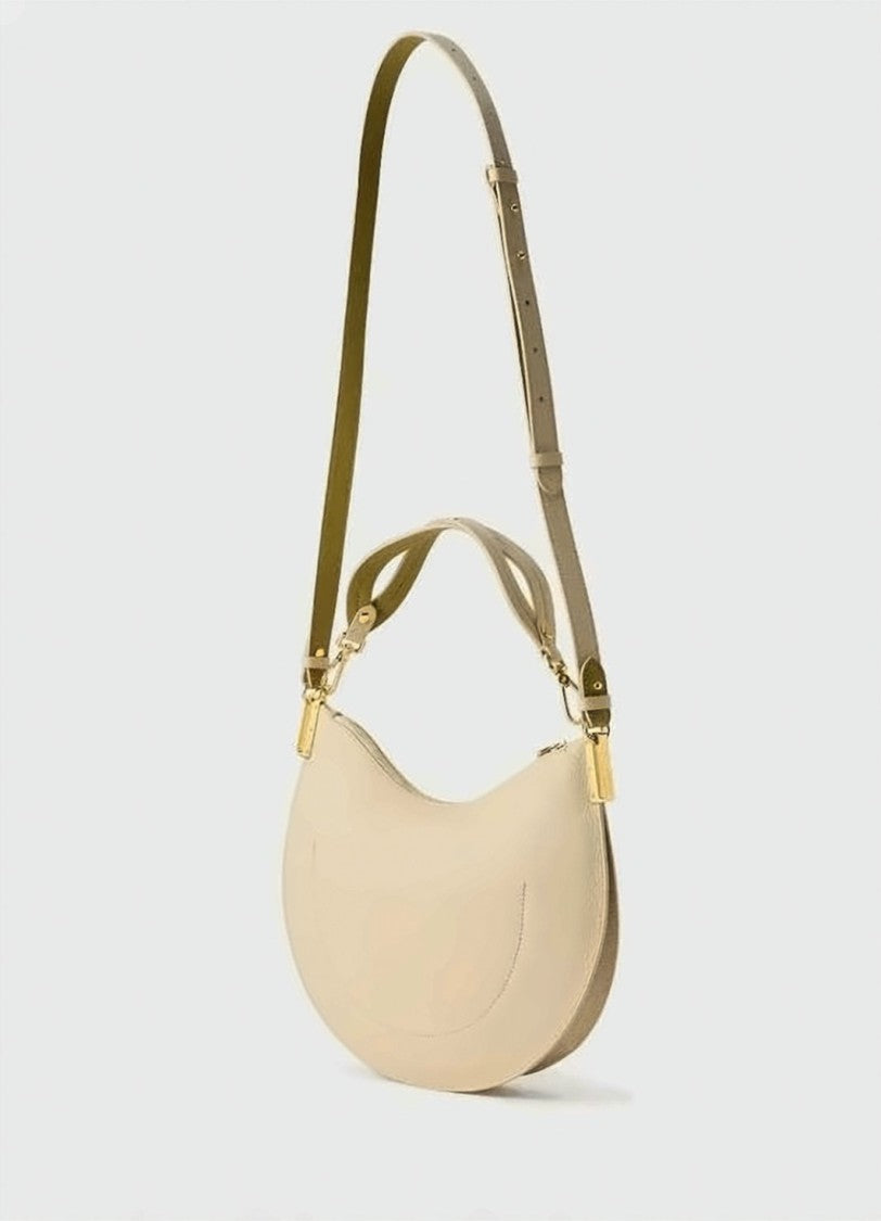 Coccinelle Leather Rounded Shape Removable Handle Bag