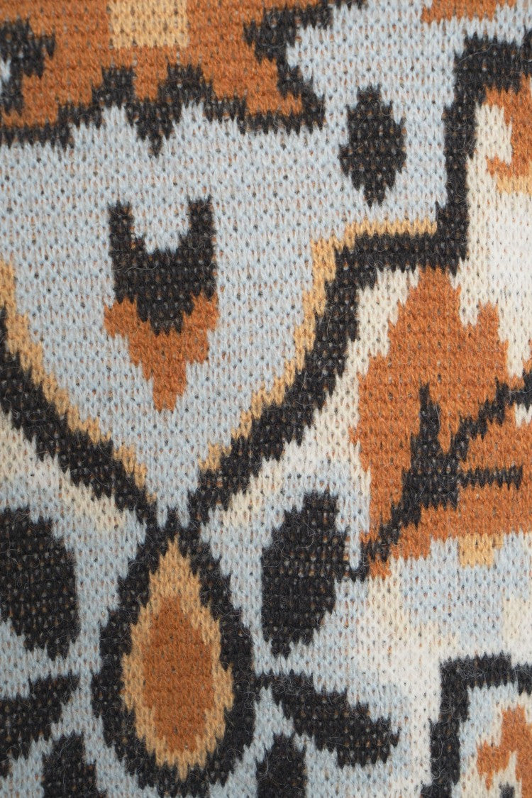 Farm Rio Patterned Sweater With Classic Round Neckline