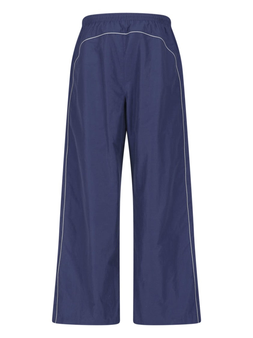 Balenciaga Wide-Leg Trousers With Elastic Waistband And Piped Detail