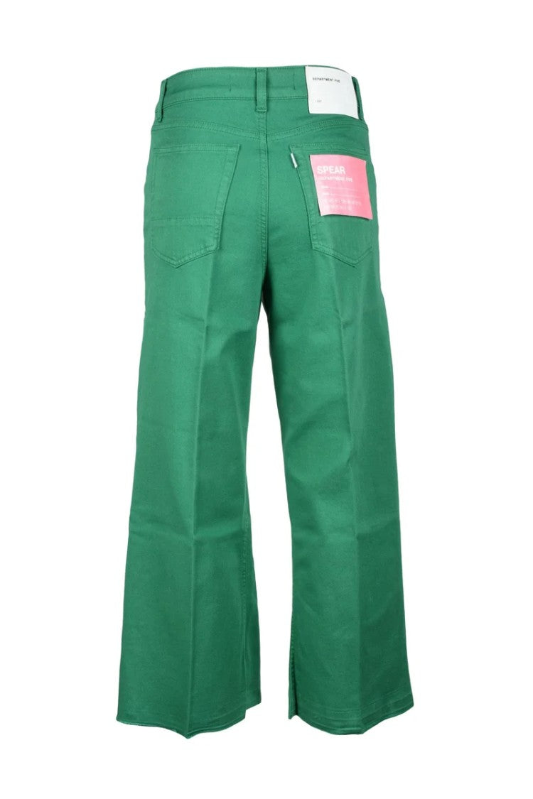 Department 5 Green Cotton Stretch Jeans