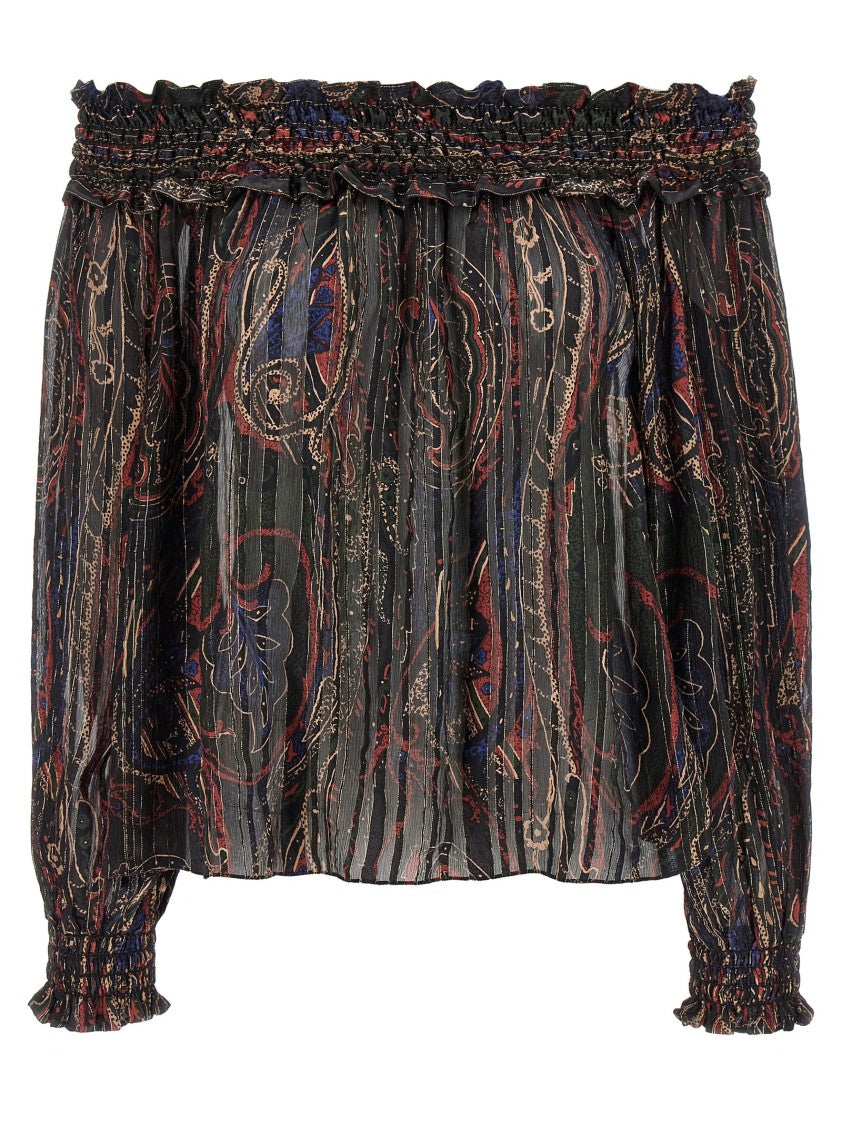 Saint Laurent Smock Stitch Blouse