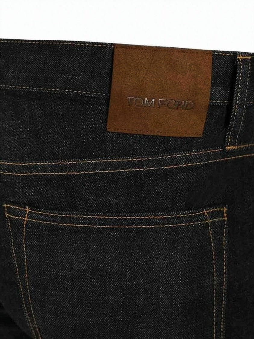 Tom Ford Dark Indigo Straight-Leg Traditional Denim Pants