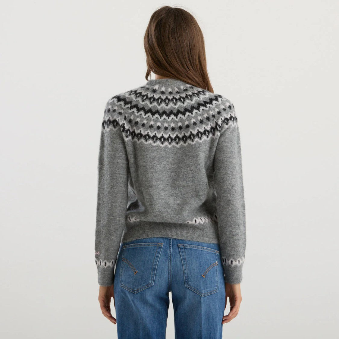Mc2 Saint Barth Nordic Knit Sweatshirt With Embroidered Script Detail