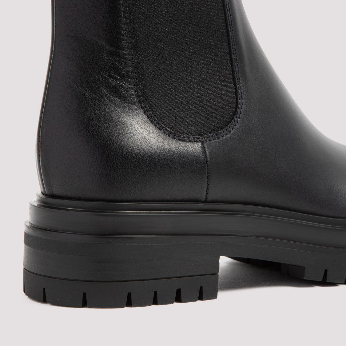 Gianvito Rossi Black Leather Biker Boots