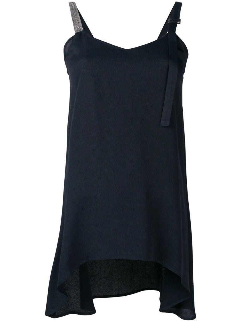 Fabiana Filippi Donna Top With Satin Finish And Decorative Straps