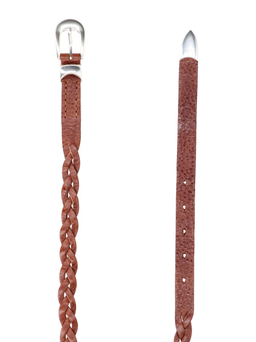 Our Legacy Brown Braided Leather Adjustable Belt