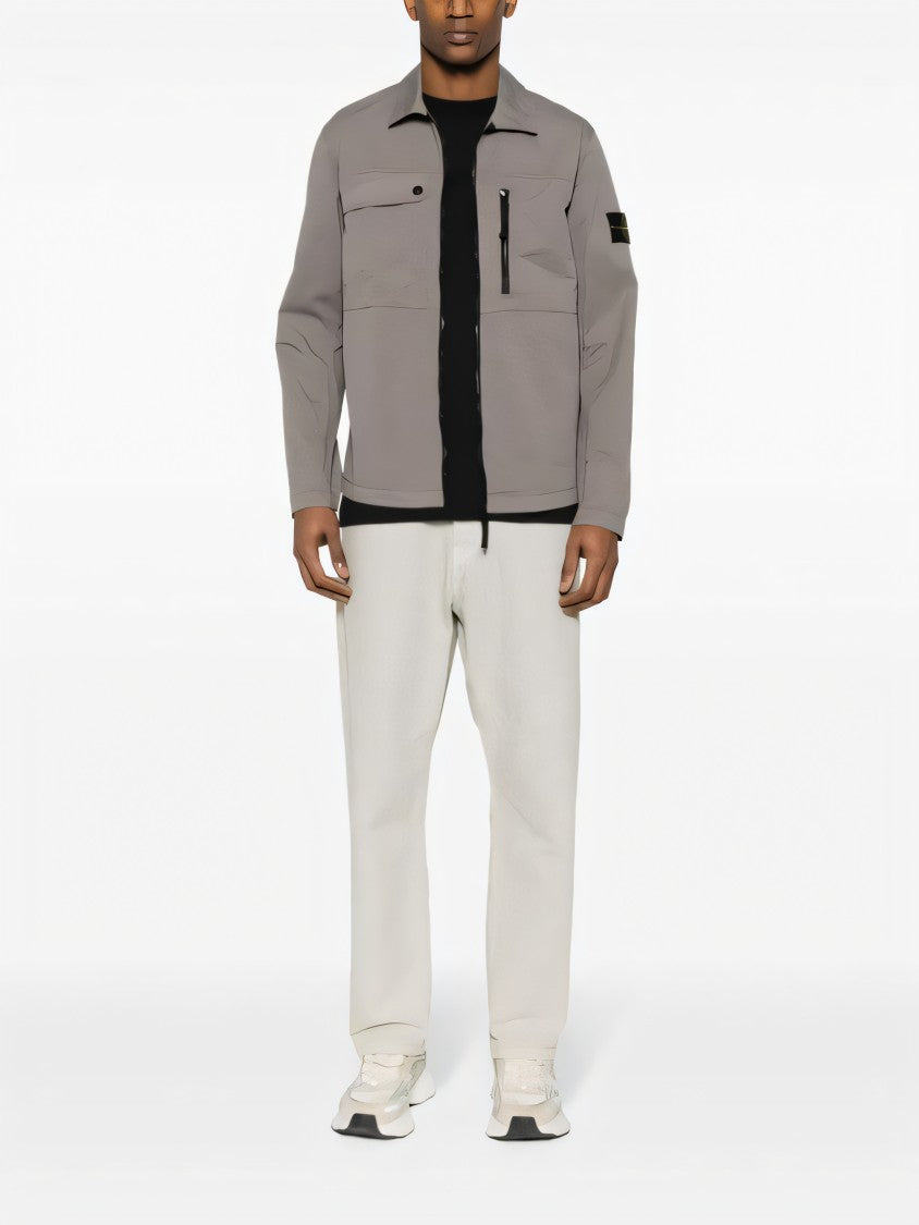 Stone Island Contemporary Casual Jacket With Textured Finish