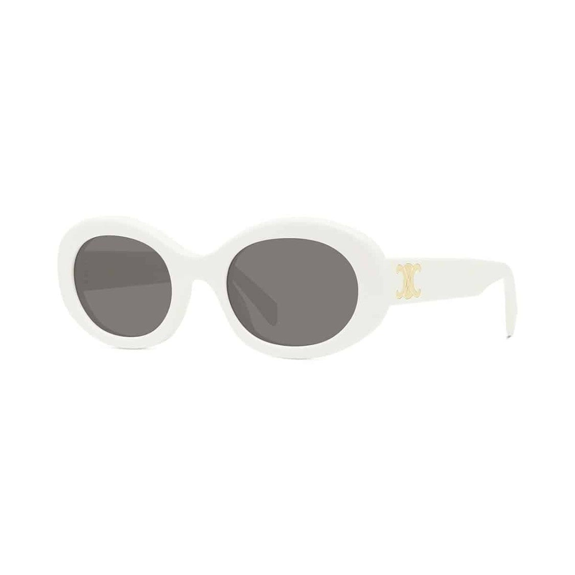 Celine Cl40194u Gold Detail Oval Acetate Sunglasses