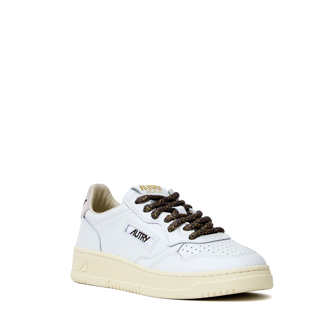 Autry White Chocolate Chip Medalist Low Leather Sneakers