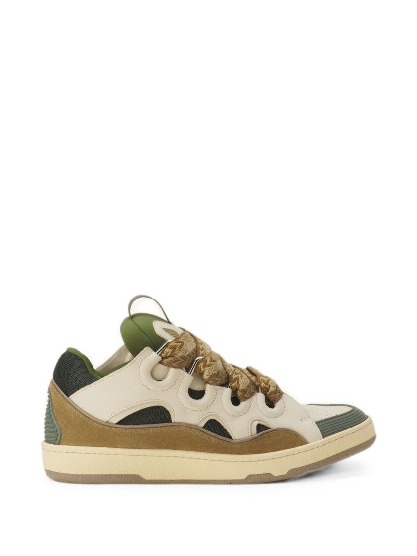 Lanvin Low-Top Sneakers With Dynamic Panel Design And Textured Finish