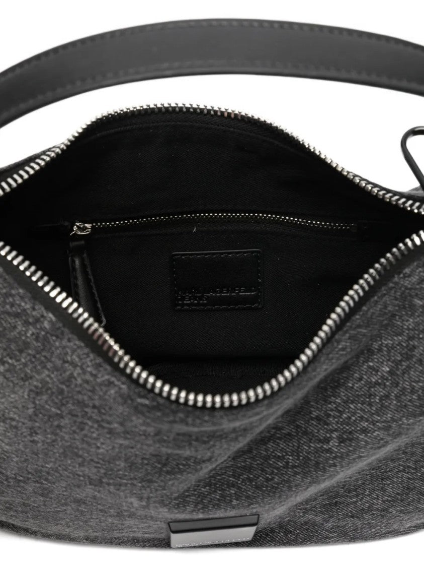 Karl Lagerfeld Structured Black Handbag With Minimalist Aesthetic