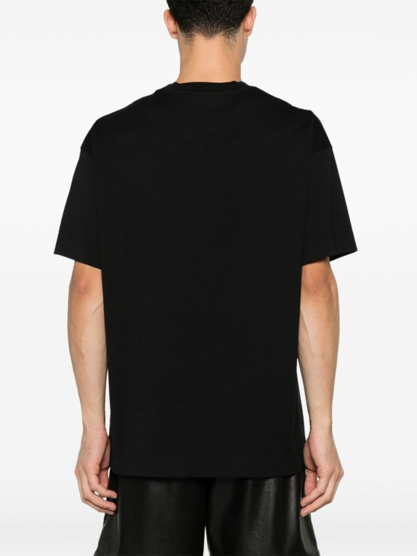Givenchy Black Embossed Logo Drop Shoulder T-Shirt