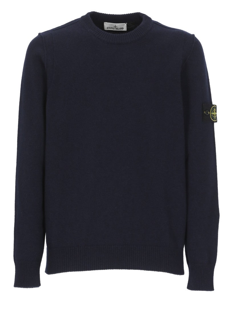 Stone Island Ribbed Knit Wool Sweater