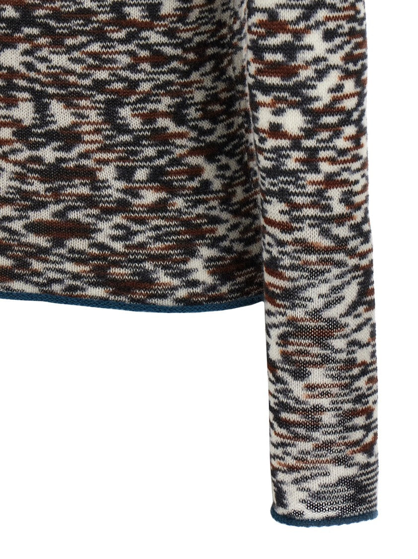 Missoni Multicolored Pattern Cashmere Sweater With Crew Neck Design