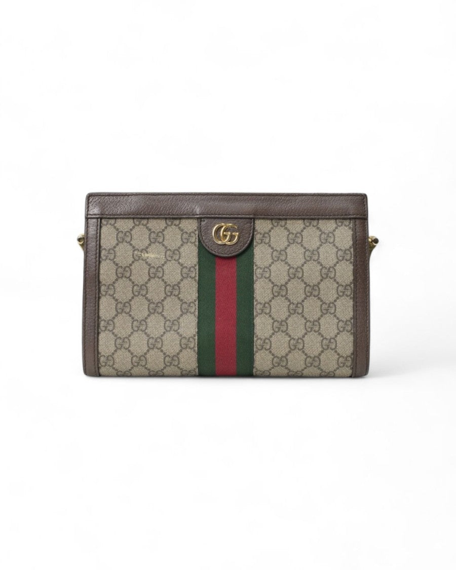Gucci Ophidia Small Gg Supreme Crossbody Bag In Brown