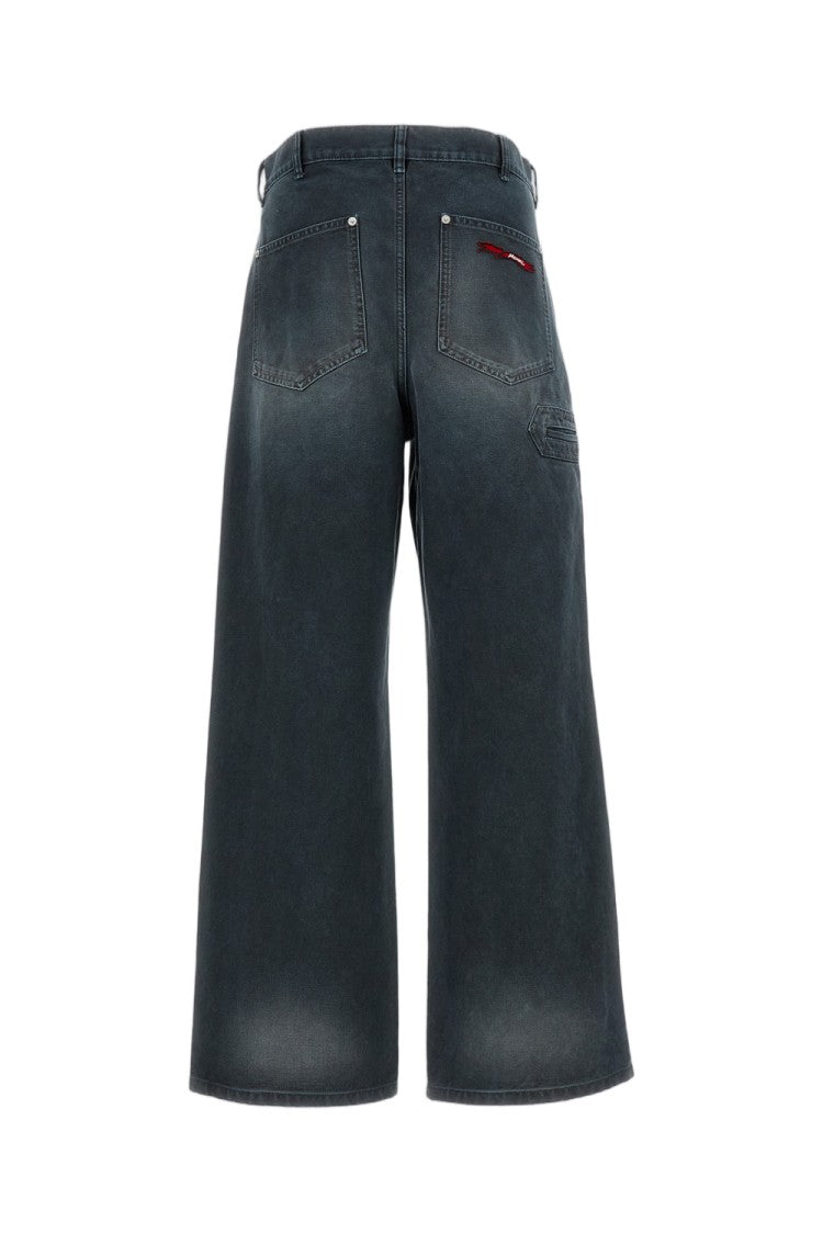 Marni Relaxed Fit Cotton Canvas Pants With Garment-Dyed Finish