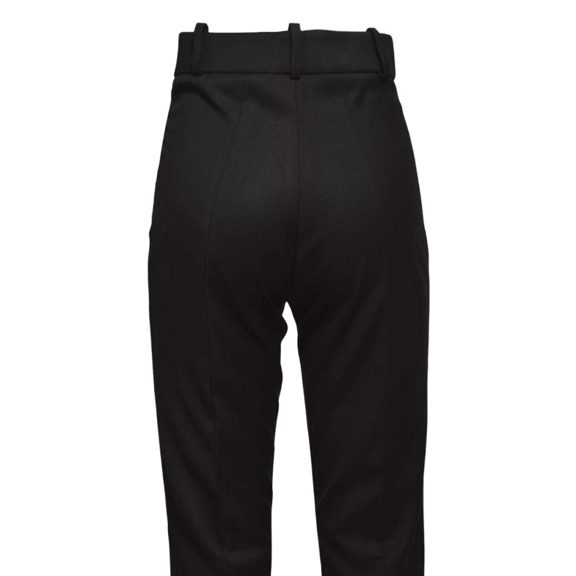 Nine Minutes High-Waisted Flannel Trousers With Flared Hem