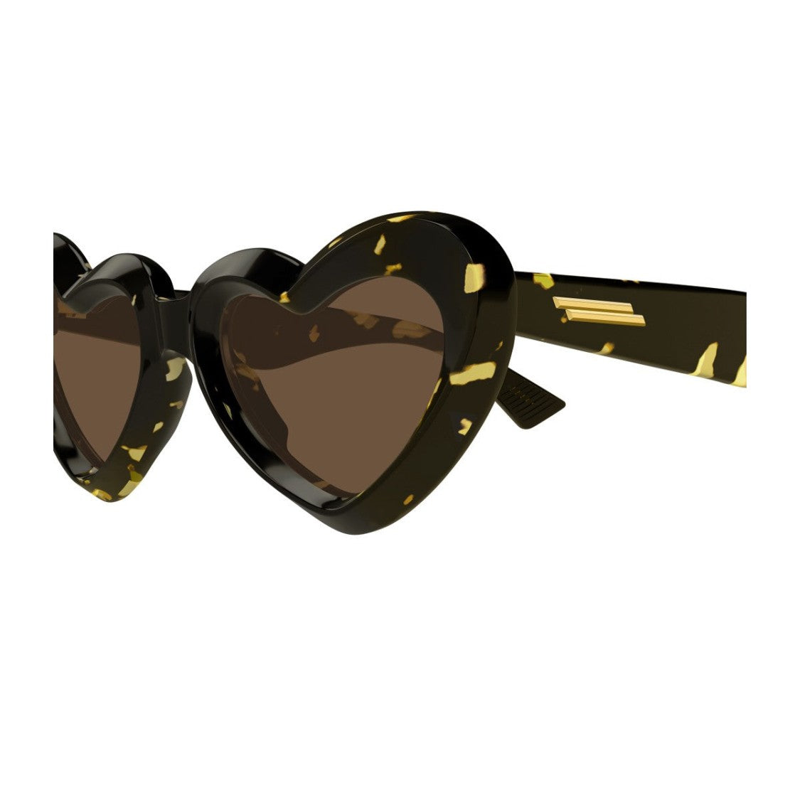 Bottega Veneta Havana Ribbon Bv1432s Recycled Acetate Geometric Sunglasses
