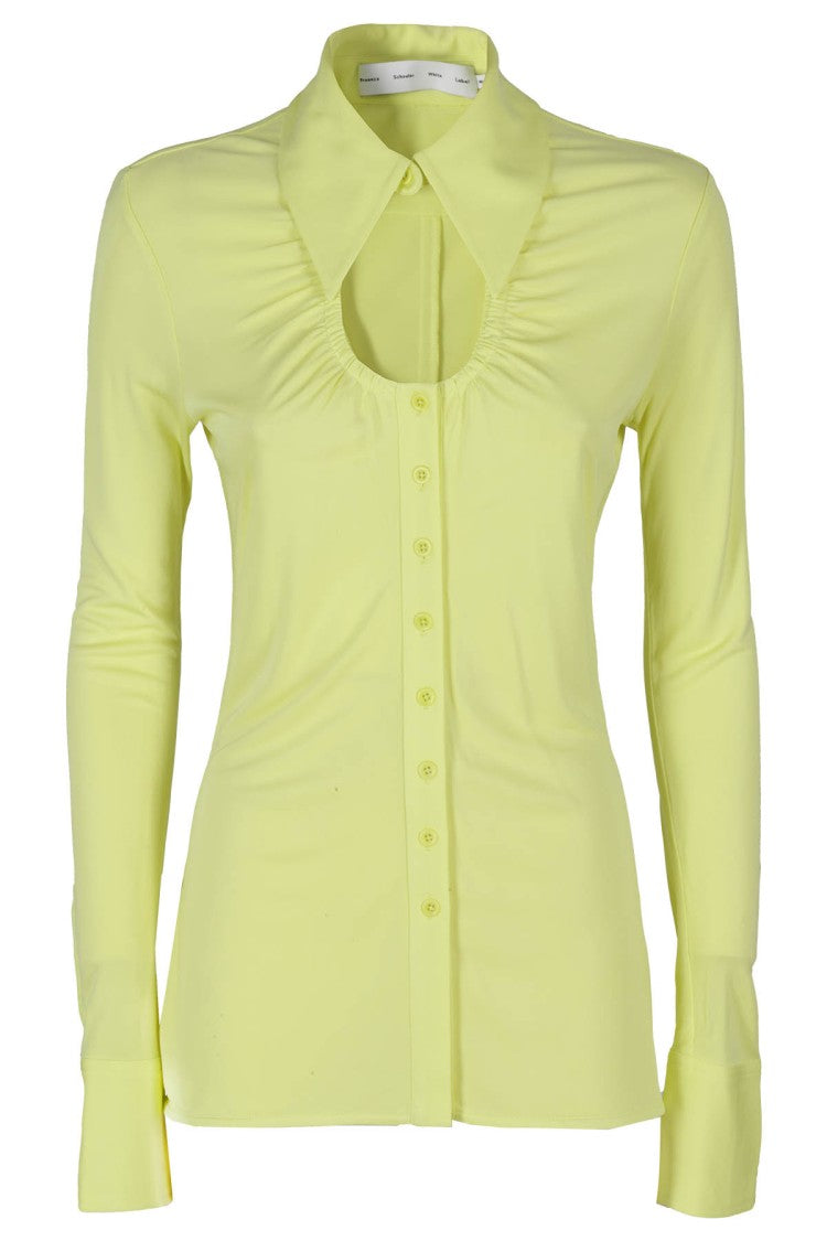 Proenza Schouler X White Label Lime Viscose Shirt