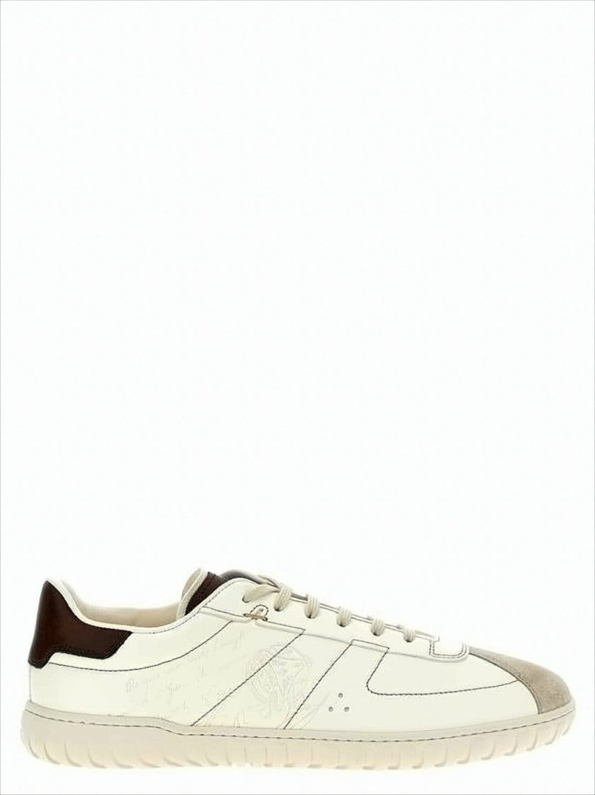 Berluti Sleek Low-Top Sneakers With Embossed Leather Detail And Suede Accents