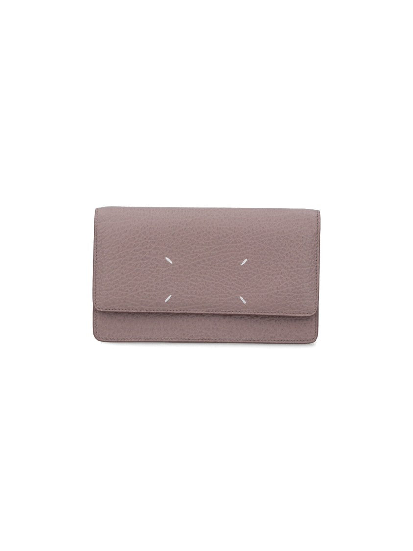 Maison Margiela Four Stitches Wallet With Chain – Mauve Grey