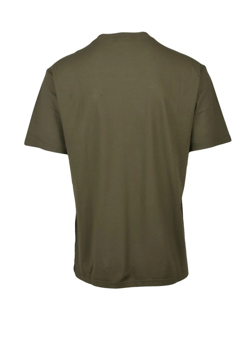 Filippo De Laurentiis Relaxed-Fit Military Green Cotton T-Shirt