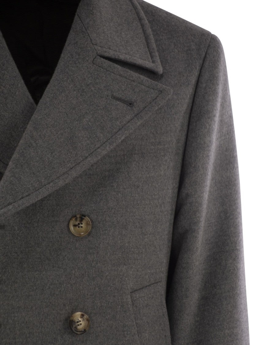 Brunello Cucinelli One-And-A-Half-Breasted Wool Coat