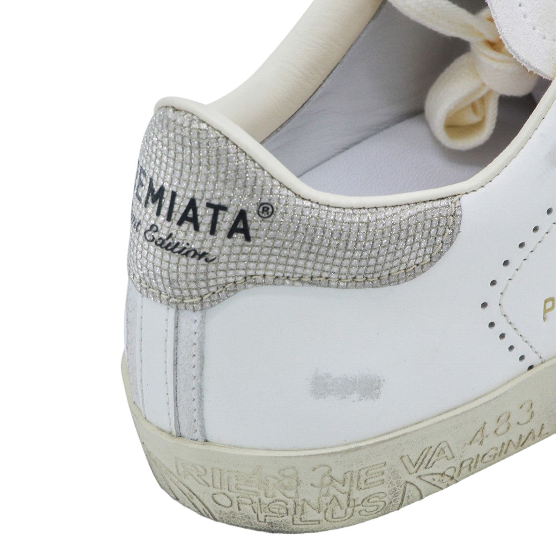 Premiata Grey Low-Top Suede Sneakers